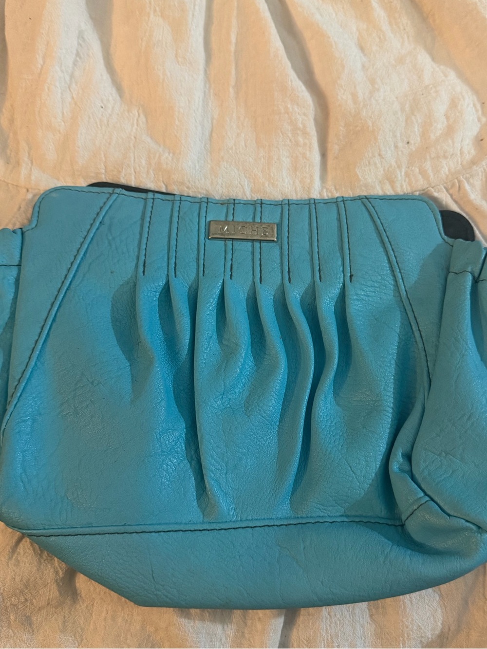 Turquoise Miche Pleated Women’s Shoulder Bag
